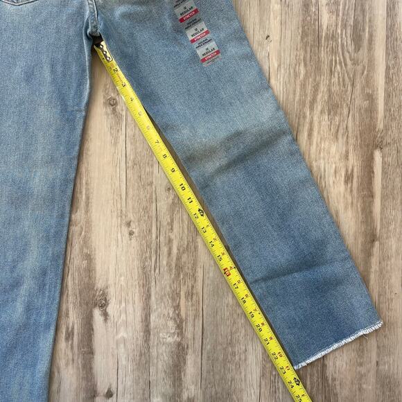 Levi’s Girls Size 12 Jeans‎ High Rise Straight Ankle Fray Hem Stretch NWT - Picture 6 of 8